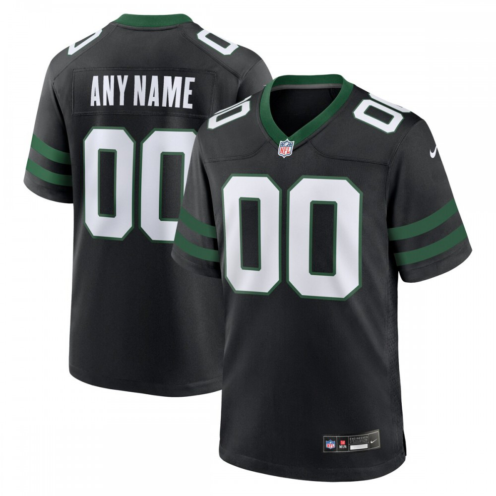 New York Jets Nike Alternate Custom Game Jersey - Legacy Black-Profan Arena